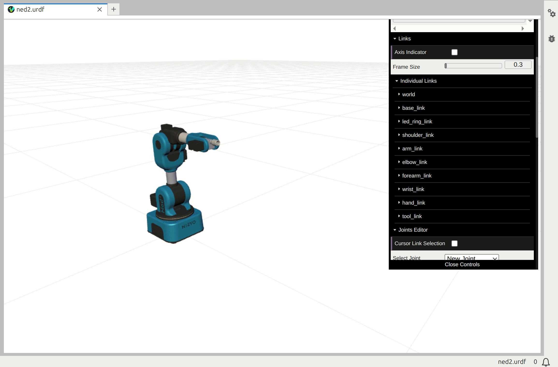 Gif showing the opacity and frame toggle